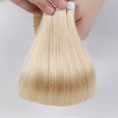 613 blonde hair tape extensions russian human hair raw brazilian tape hair extension vendors